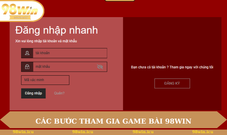 Game Bài 98WIN 2 Các bước đầu tiên khi tham gia game bài 98WIN