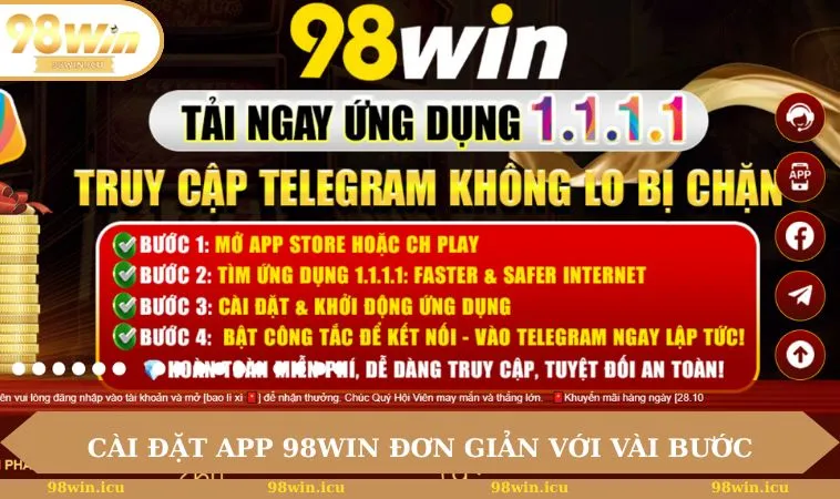 Tải App 98WIN 2 Cài đặt app 98WIN đơn giản với vài bước