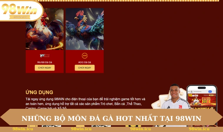 Đá Gà 98WIN 2 Những bộ môn đá gà hot nhất tại 98WIN